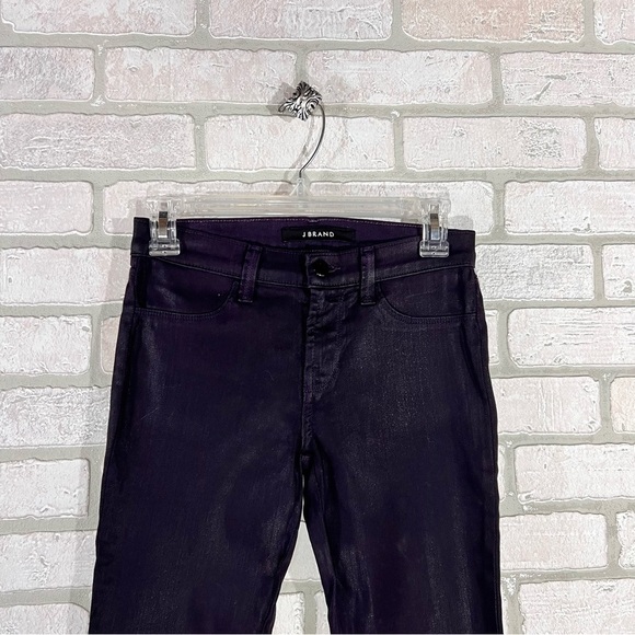 J Brand Super Skinny Jeans in Lacquered BlackBerry Size 25 - Picture 5 of 11